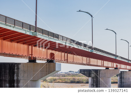 A view of the Hiryu Ohashi Bridge over the Tenryu River in Hamamatsu City, Shizuoka Prefecture. A view of the Hiryu Ohashi Bridge over the Tenryu River in Hamamatsu City, Shizuoka Prefecture. 139327141