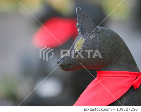 Inari-sama wearing a red apron Inari-sama wearing a red apron 139327250