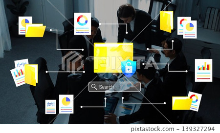 Collaborative Business Meeting with Data Analysis and Digital Security Concepts for Modern Organizations and Teams in an Office Environment Gluon Collaborative Business Meeting with Data Analysis and Digital Security Concepts for Modern Organizations and Teams in an Office Environment Gluon 139327294