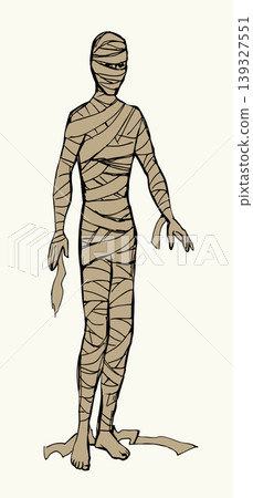 Vector drawing. An old mummy Vector drawing. An old mummy 139327551