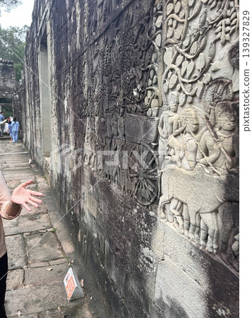 柬埔寨吳哥窟遺址的景色 柬埔寨吳哥窟遺址的景色 139327829
