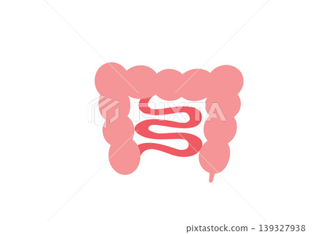 Cute illustration of a large intestine Cute illustration of a large intestine 139327938
