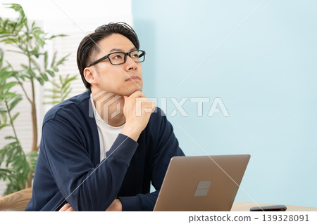 Worried man fatigue Worried man fatigue 139328091