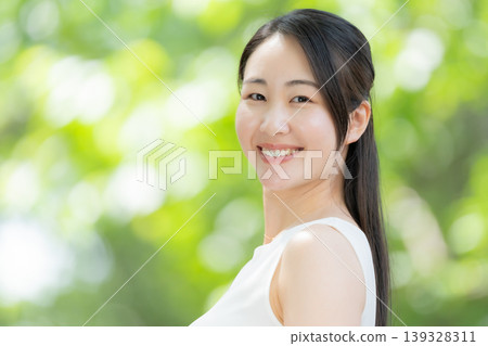Fresh greenery, woman, beauty Fresh greenery, woman, beauty 139328311