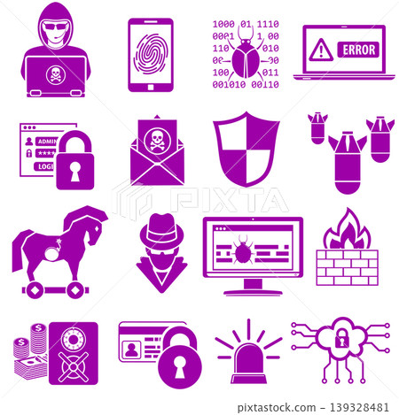 Internet Security Icon Set Internet Security Icon Set 139328481