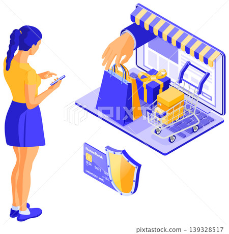 Isometric Online Internet Shopping Isometric Online Internet Shopping 139328517