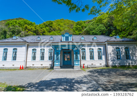 The former Uto County Office building stands on a hill overlooking Misumi West Port in Uki City, Kumamoto Prefecture. The former Uto County Office building stands on a hill overlooking Misumi West Port in Uki City, Kumamoto Prefecture. 139328762