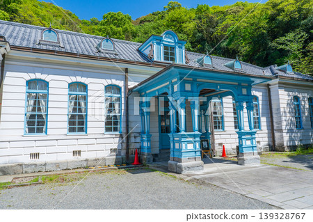 The former Uto County Office building stands on a hill overlooking Misumi West Port in Uki City, Kumamoto Prefecture. The former Uto County Office building stands on a hill overlooking Misumi West Port in Uki City, Kumamoto Prefecture. 139328767