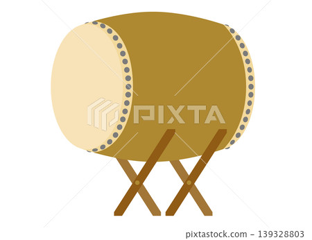 Illustration of Japanese drum Illustration of Japanese drum 139328803