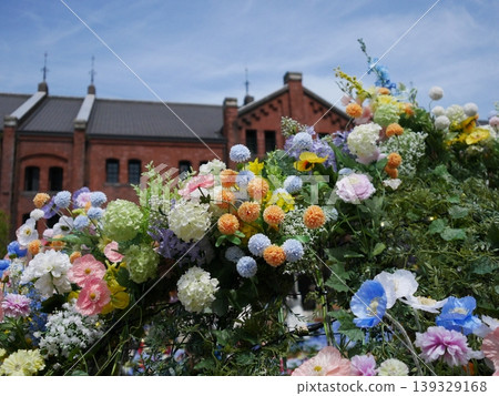 Spring red brick warehouse Spring red brick warehouse 139329168