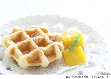 Mango and waffles Mango and waffles 139329291