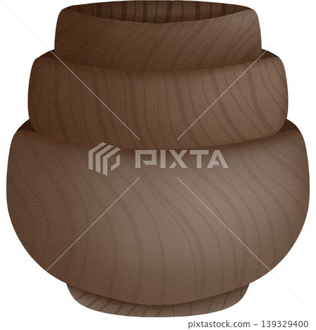Stacked wooden bowls hand drawn transparency illustration Stacked wooden bowls hand drawn transparency illustration 139329400
