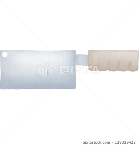 cleaver knife hand drawn illustration cleaver knife hand drawn illustration 139329422