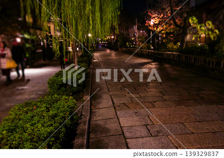 夜路上的柳樹搖曳 139329837