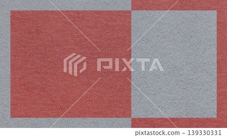 Textured gray, muted red paper background with frame and geometric panel. Template for presentation with copy space Textured gray, muted red paper background with frame and geometric panel. Template for presentation with copy space 139330331