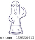 Illustration of Haniwa from the Kofun period 139330413