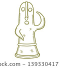 Illustration of Haniwa from the Kofun period 139330417