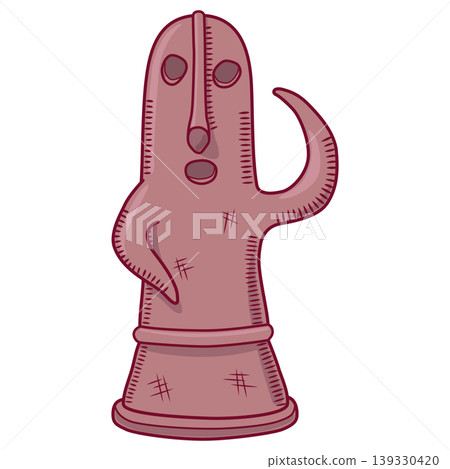 Illustration of Haniwa from the Kofun period Illustration of Haniwa from the Kofun period 139330420