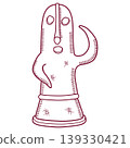 Illustration of Haniwa from the Kofun period 139330421