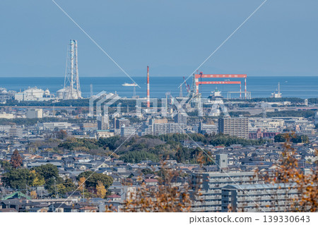 大分縣沿海工業區和市區景觀 大分縣沿海工業區和市區景觀 139330643