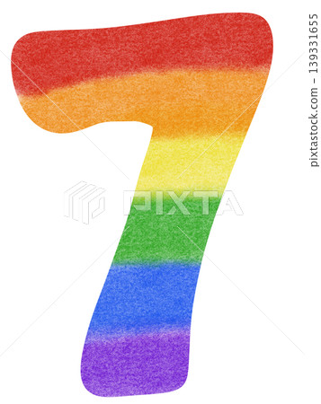 Numbers in colorful color for pride month decorations and celebration Numbers in colorful color for pride month decorations and celebration 139331655