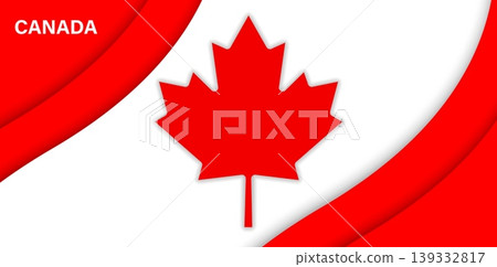 Paper cut national flag of Canada, 1 July holiday vector papercut Canadian banner with red maple leaf on white papercut layered background evoke patriotic pride and celebration for national Canada Day Paper cut national flag of Canada, 1 July holiday vector papercut Canadian banner with red maple leaf on white papercut layered background evoke patriotic pride and celebration for national Canada Day 139332817