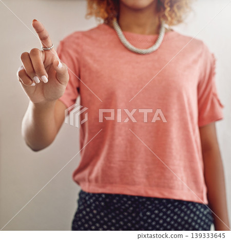 Woman, hand or finger for user interface or login system to internet access network or digital future. Dashboard, press or click gesture on virtual innovation, ux technology or cyber touch screen Woman, hand or finger for user interface or login system to internet access network or digital future. Dashboard, press or click gesture on virtual innovation, ux technology or cyber touch screen 139333645