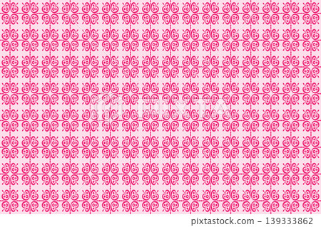Seamless Decorative Ornamental Pattern Pink Heart Style Floral Background for Textile and Wallpaper 139333862