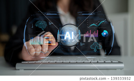 AI analytics HUD with realtime dashboards metrics and cloud intelligence. Corpus AI analytics HUD with realtime dashboards metrics and cloud intelligence. Corpus 139333932