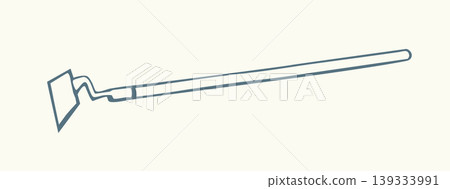Vector drawing. Garden hoe sign Vector drawing. Garden hoe sign 139333991