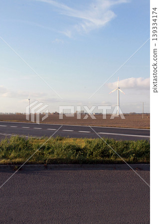 wind generatorThe installed wind turbine generates electricity. wind generatorThe installed wind turbine generates electricity. 139334174