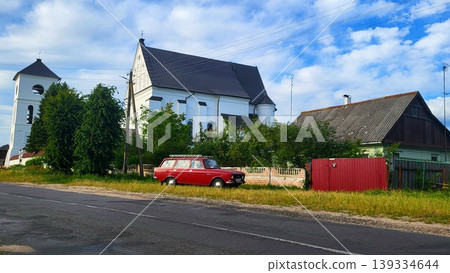 The 16th-century Catholic Church of the Holy Trinity in the Belarusian agro-town of Chernavchitsy, Brest The 16th-century Catholic Church of the Holy Trinity in the Belarusian agro-town of Chernavchitsy, Brest 139334644