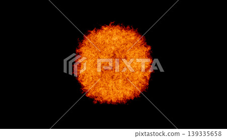 A fiercely burning sphere of flames [Variation 4] 139335658