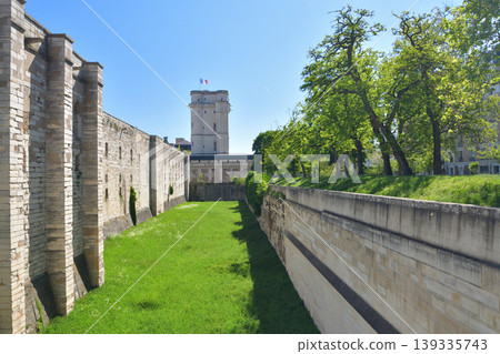 Vincennes Castle, a French castle standing under a blue sky, on the outskirts of Paris (April 24, 2026) 139335743