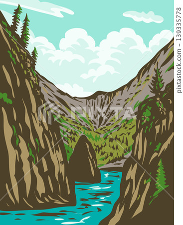 Kenai Fjords National Park in Alaska WPA Poster Art 139335778