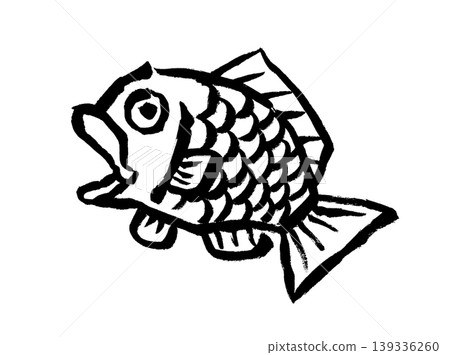 A brush-painted illustration of a sea bream A brush-painted illustration of a sea bream 139336260