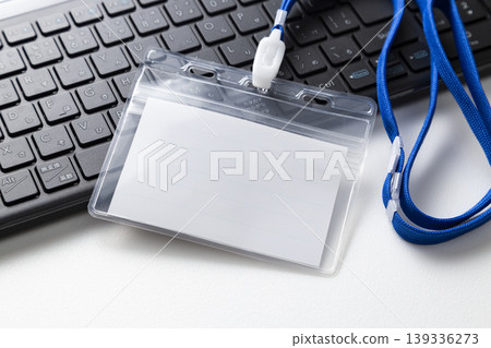 Personal computer and employee ID card Personal computer and employee ID card 139336273