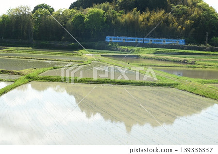 早春的鄉村景觀和奧米鐵路 早春的鄉村景觀和奧米鐵路 139336337