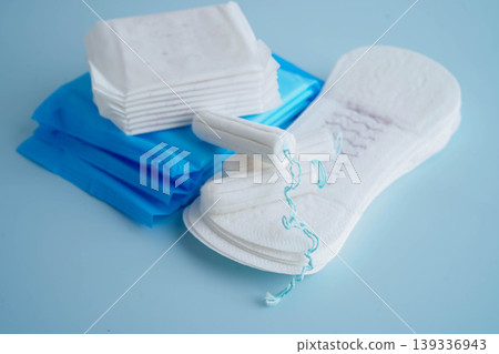 Sanitary napkin pad for women hygiene menstrual period cycle protection. 139336943