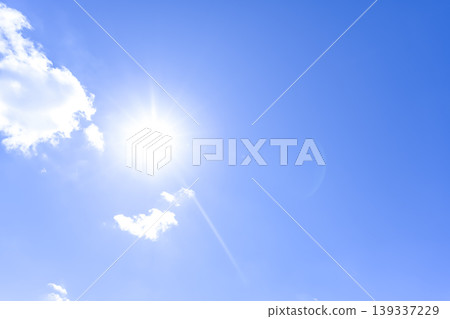 Summer sky background image featuring blue skies and sunlight - Yokohama Summer sky background image featuring blue skies and sunlight - Yokohama 139337229