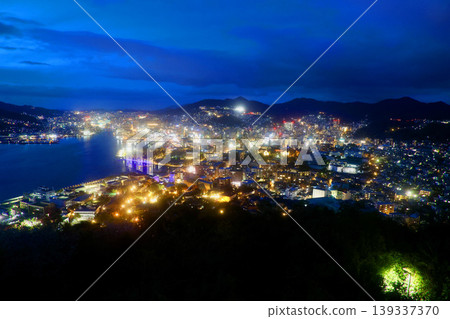 Nagasaki night view from Mount Nabekanmuri (Nagasaki City, Nagasaki Prefecture) Nagasaki night view from Mount Nabekanmuri (Nagasaki City, Nagasaki Prefecture) 139337370