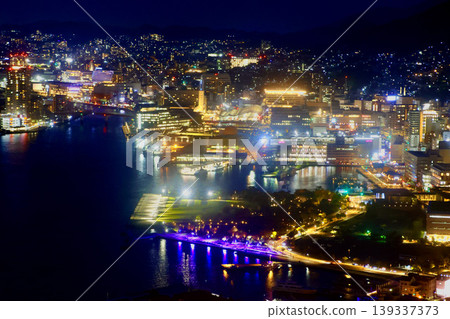 Nagasaki night view from Mount Nabekanmuri (Nagasaki City, Nagasaki Prefecture) 139337373