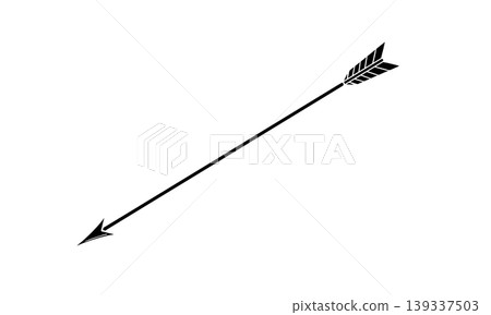 A simple black and white illustration of an arrow (with a white outline). A simple black and white illustration of an arrow (with a white outline). 139337503