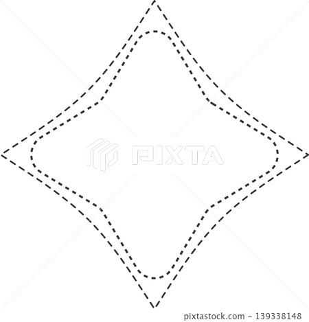 Star dash line Star dash line 139338148