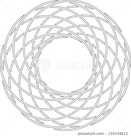 Circle line overlapping geometry pattern. Elements in technology Circle line overlapping geometry pattern. Elements in technology 139338612