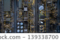 Aerial view Oil and Gas refinery industrial at night, Oil and Gas refinery plant form industry, Refinery plant factory white oil storage tank at night, Oil and Gas refinery plant from industry zone. 139338700