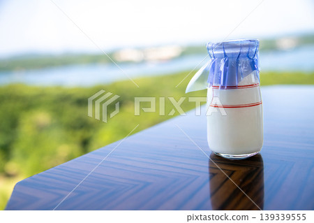 Fresh milk placed on the table Fresh milk placed on the table 139339555