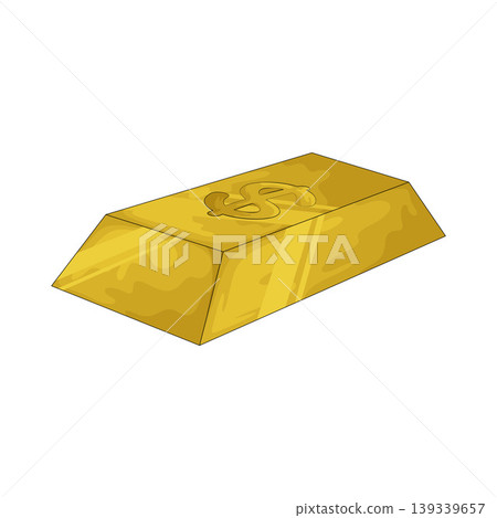 Illustration of Dollar Gold Bar Illustration of Dollar Gold Bar 139339657
