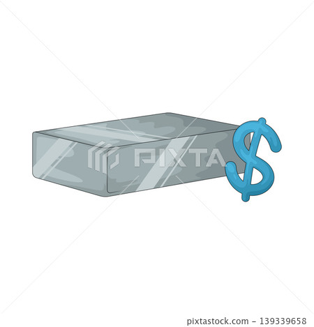 Illustration of Dollar Silver Bar Illustration of Dollar Silver Bar 139339658