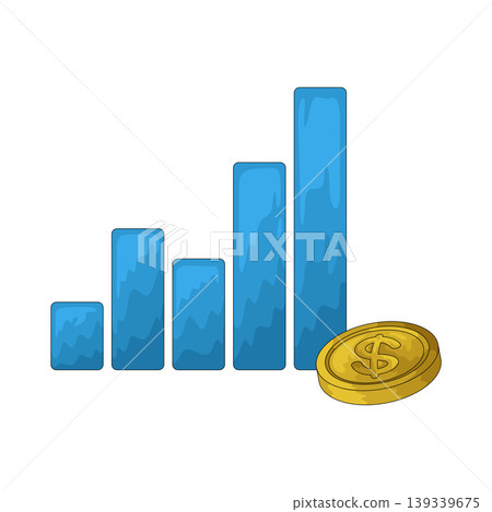 Illustration of Dollar Chart Illustration of Dollar Chart 139339675